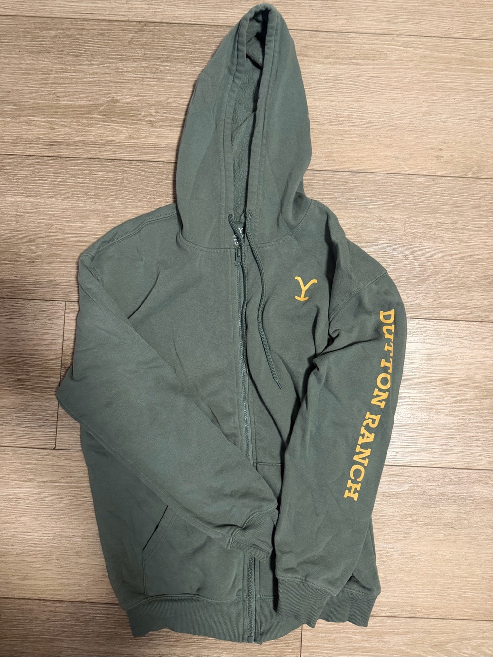 Women Olive Green Zip-Up Hoodie